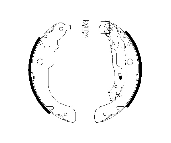 Brake Shoe Set - 0 986 487 721 BOSCH
