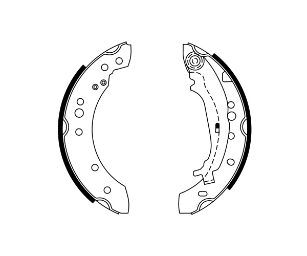 Brake Shoe Set - 0 986 487 746 BOSCH