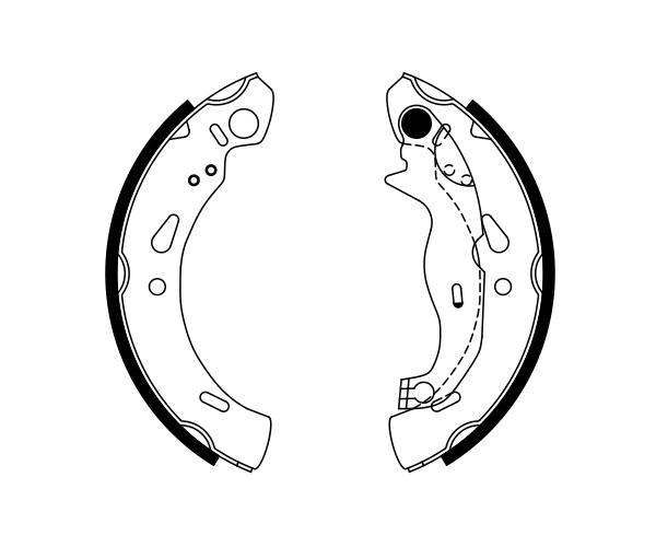 Brake Shoe Set - 0 986 487 753 BOSCH