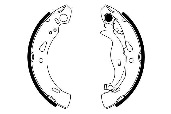 Brake Shoe Set - 0 986 487 753 BOSCH