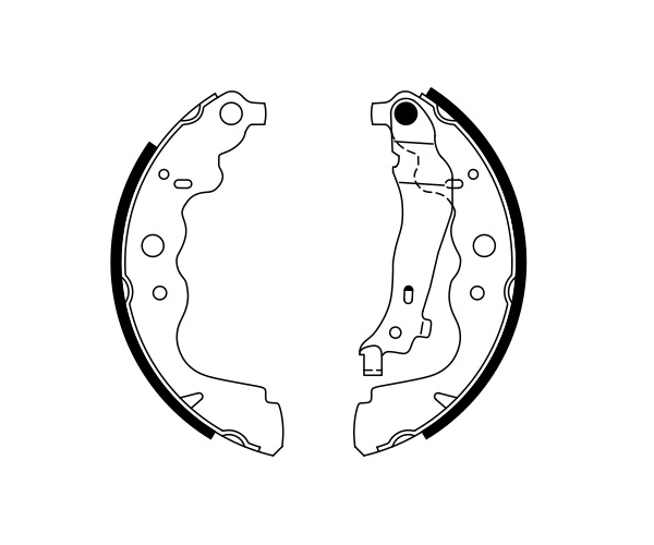 Brake Shoe Set - 0 986 487 754 BOSCH