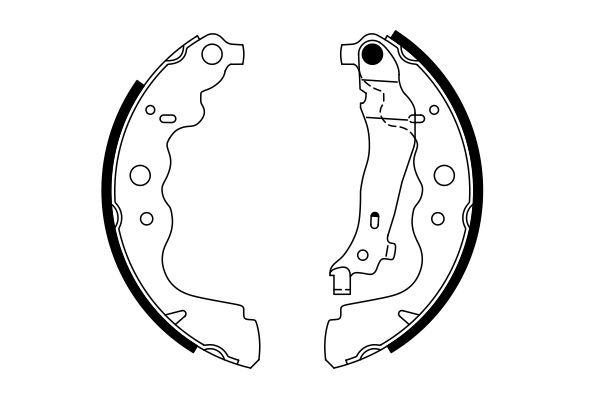 Brake Shoe Set - 0 986 487 754 BOSCH