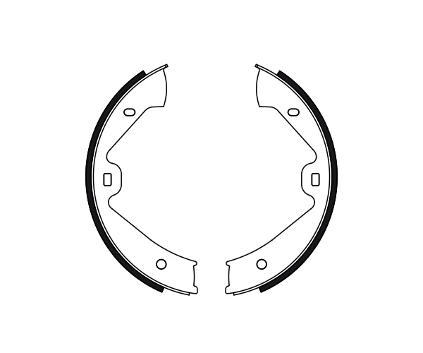 Brake Shoe Set, parking brake - 0 986 487 755 BOSCH
