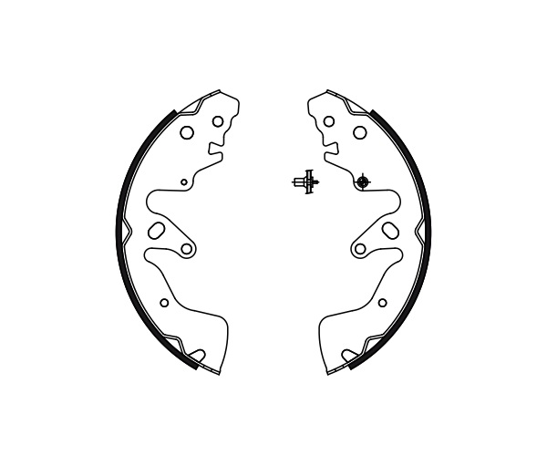 Brake Shoe Set - 0 986 487 756 BOSCH