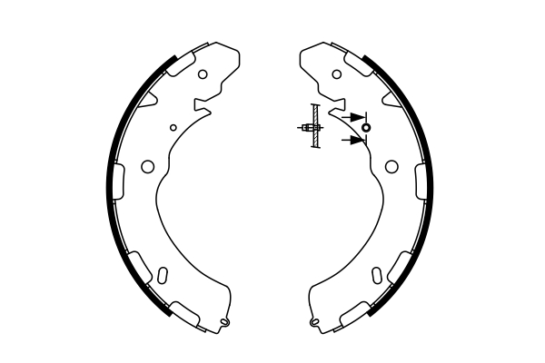 Brake Shoe Set - 0 986 487 758 BOSCH