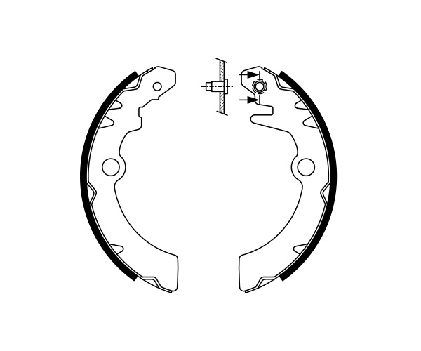 Brake Shoe Set - 0 986 487 760 BOSCH