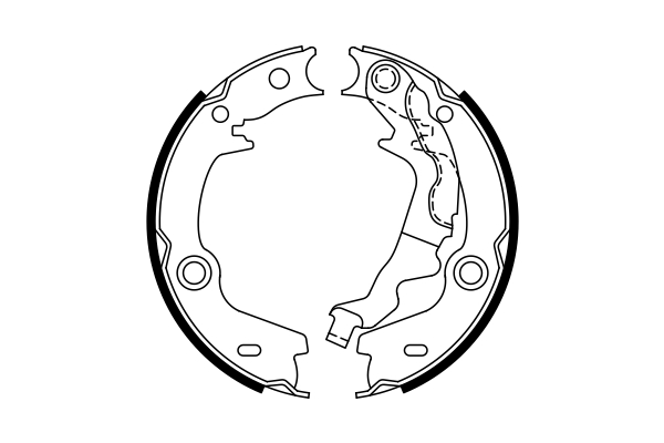 Brake Shoe Set, parking brake - 0 986 487 761 BOSCH