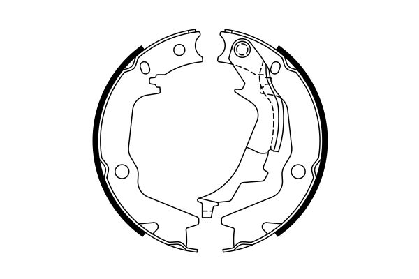 Brake Shoe Set, parking brake - 0 986 487 768 BOSCH
