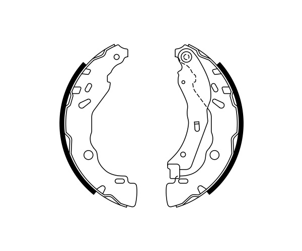 Brake Shoe Set - 0 986 487 771 BOSCH