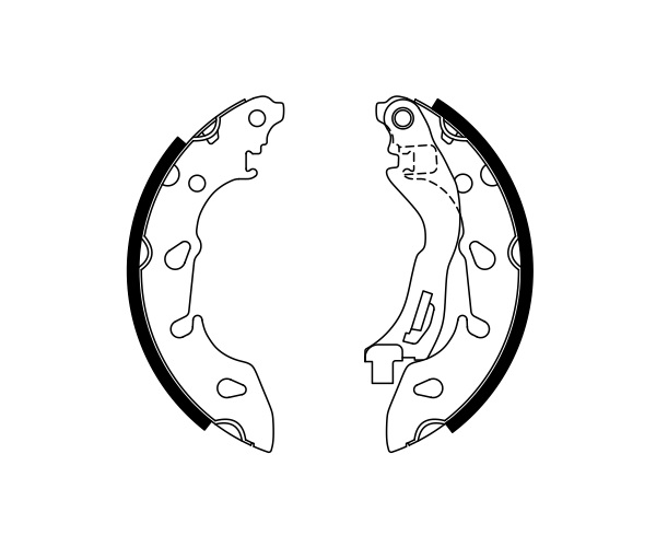 Brake Shoe Set - 0 986 487 772 BOSCH