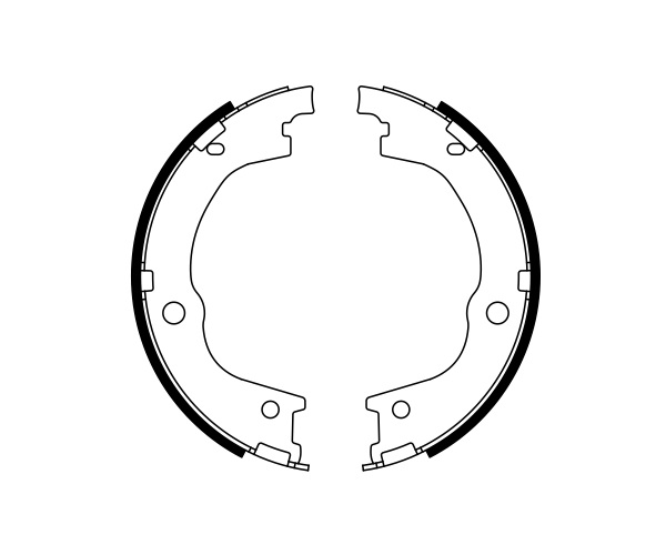 Brake Shoe Set, parking brake - 0 986 487 780 BOSCH