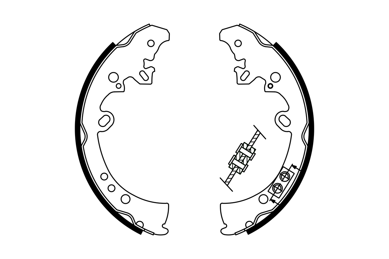 Brake Shoe Set - 0 986 487 787 BOSCH