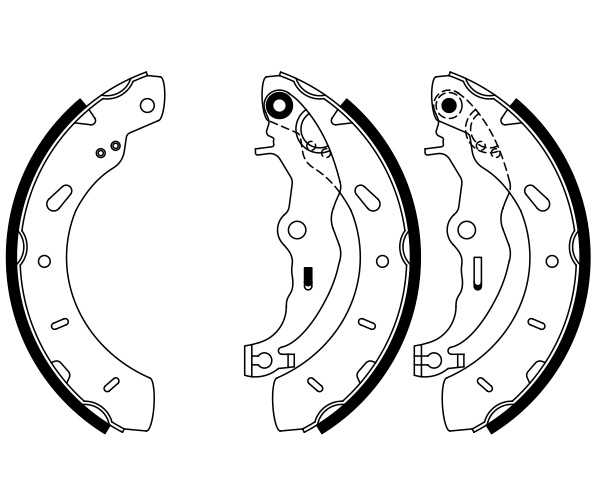 Brake Shoe Set - 0 986 487 796 BOSCH