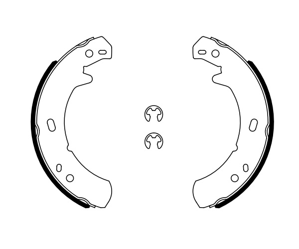 Brake Shoe Set, parking brake - 0 986 487 914 BOSCH