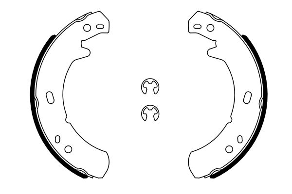 Brake Shoe Set, parking brake - 0 986 487 914 BOSCH