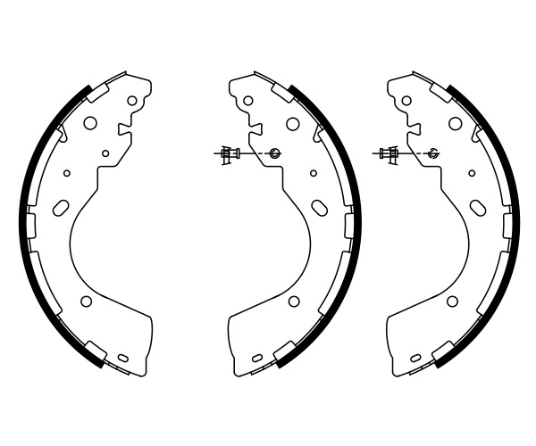 Brake Shoe Set - 0 986 487 922 BOSCH