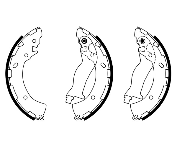 Brake Shoe Set - 0 986 487 925 BOSCH