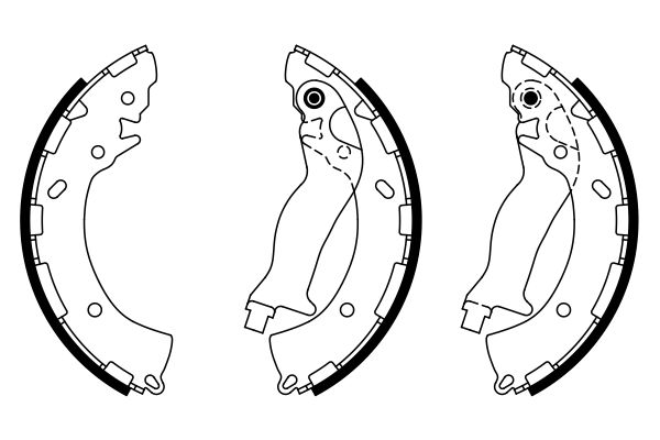 Brake Shoe Set - 0 986 487 925 BOSCH