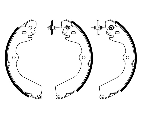 Brake Shoe Set - 0 986 487 928 BOSCH