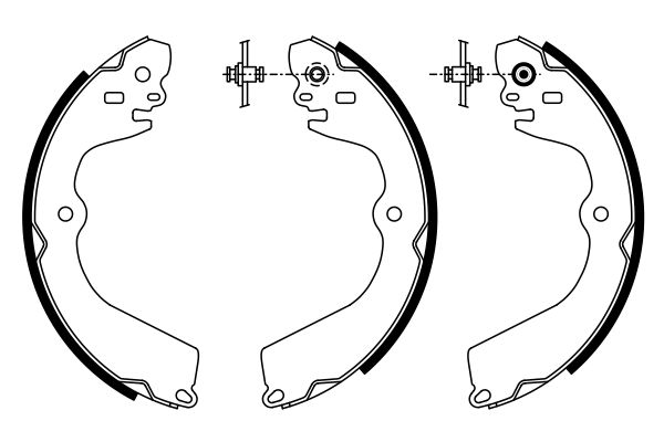 Brake Shoe Set - 0 986 487 928 BOSCH