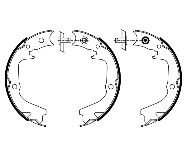 Brake Shoe Set, parking brake - 0 986 487 932 BOSCH