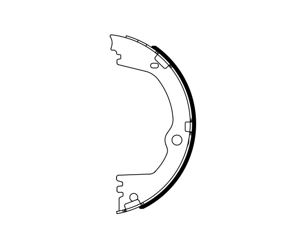 Brake Shoe Set, parking brake - 0 986 487 939 BOSCH