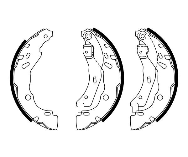 Brake Shoe Set - 0 986 487 940 BOSCH