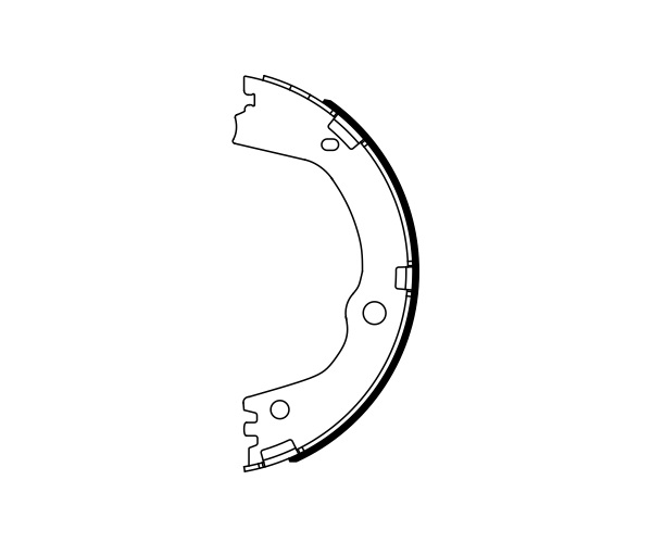Brake Shoe Set, parking brake - 0 986 487 947 BOSCH