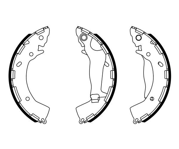 Brake Shoe Set - 0 986 487 954 BOSCH