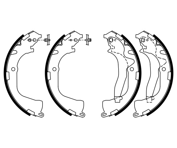Brake Shoe Set - 0 986 487 955 BOSCH