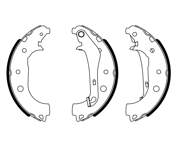 Brake Shoe Set - 0 986 487 957 BOSCH