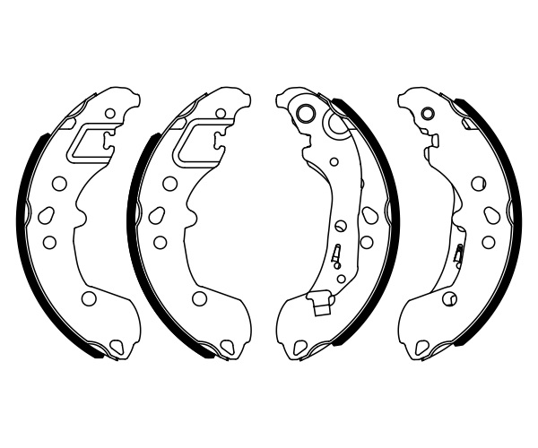 Brake Shoe Set - 0 986 487 958 BOSCH