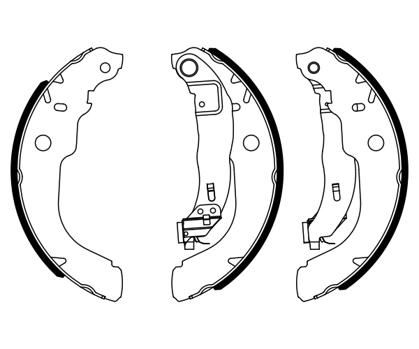 Brake Shoe Set - 0 986 487 960 BOSCH