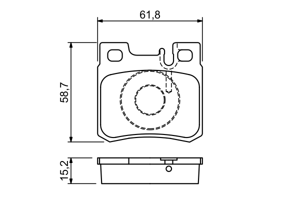 Brake Pad Set, disc brake - 0 986 490 260 BOSCH