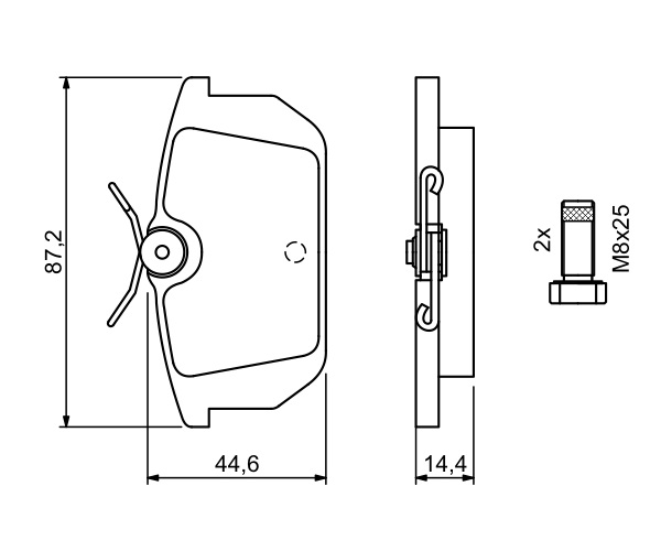 Brake Pad Set, disc brake - 0 986 491 030 BOSCH