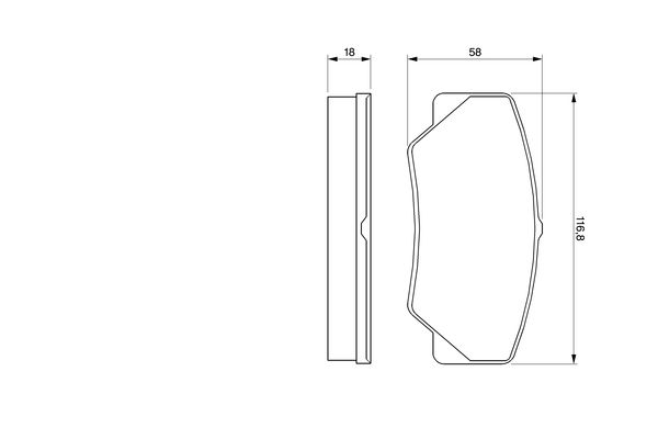 Brake Pad Set, disc brake - 0 986 491 410 BOSCH