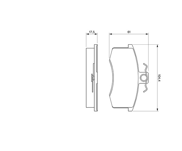 Brake Pad Set, disc brake - 0 986 491 700 BOSCH