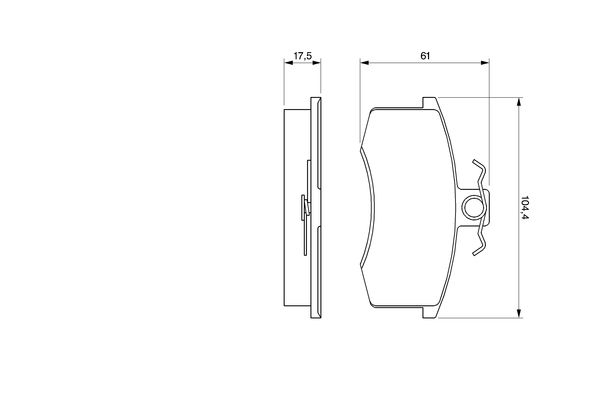 Brake Pad Set, disc brake - 0 986 491 700 BOSCH