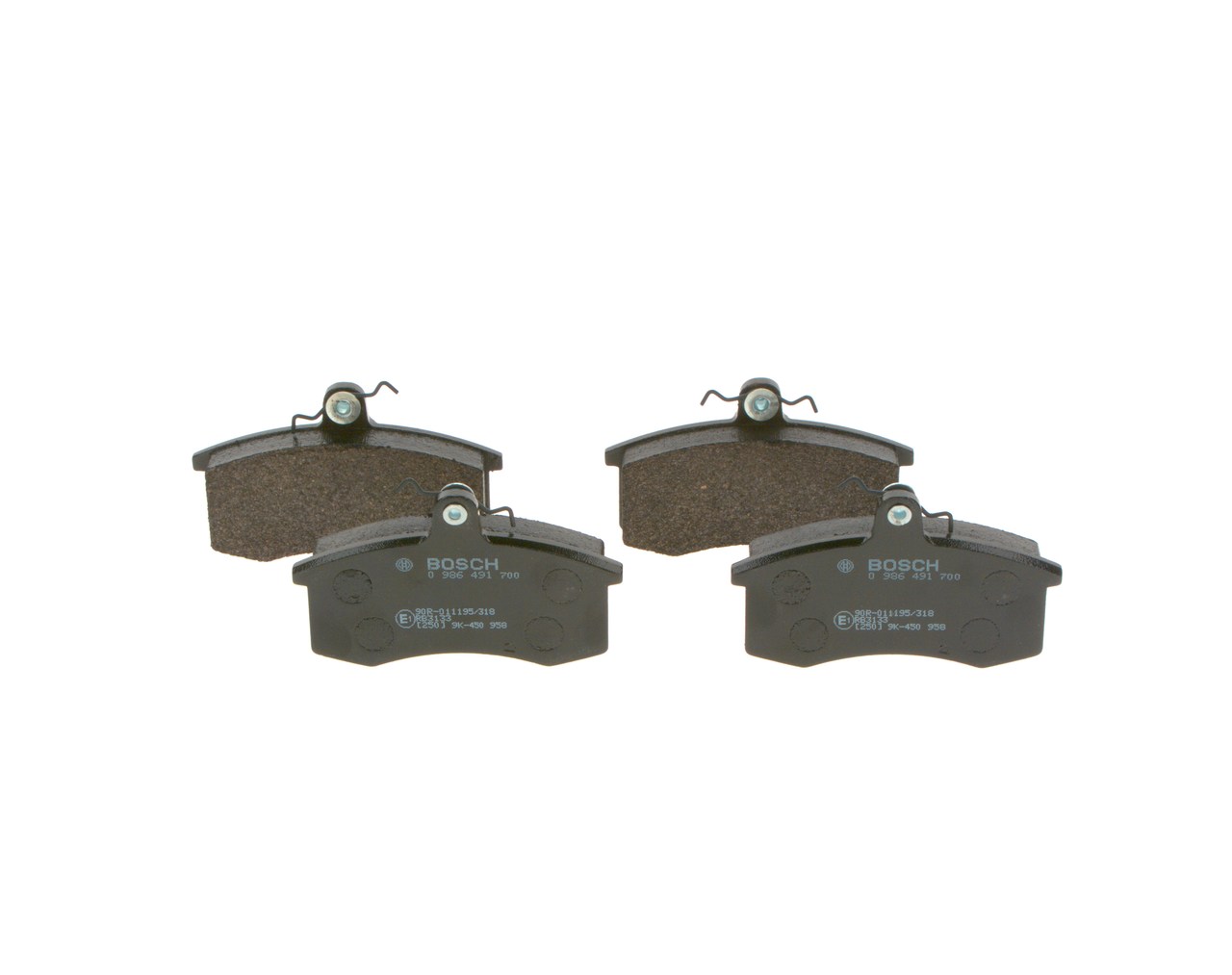 Brake Pad Set, disc brake - 0 986 491 700 BOSCH