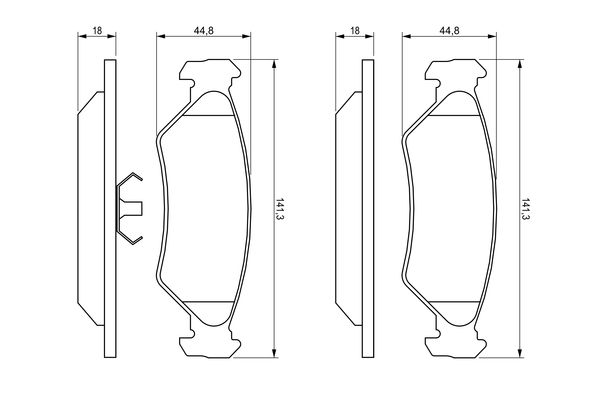 Brake Pad Set, disc brake - 0 986 492 020 BOSCH