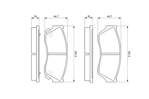 Brake Pad Set, disc brake - 0 986 493 340 BOSCH