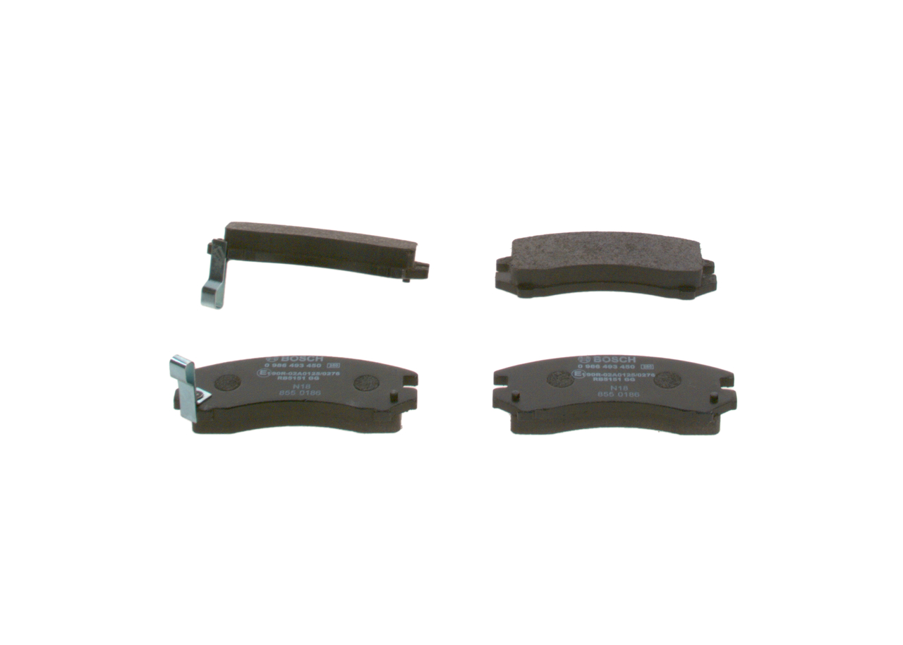 Brake Pad Set, disc brake - 0 986 493 450 BOSCH