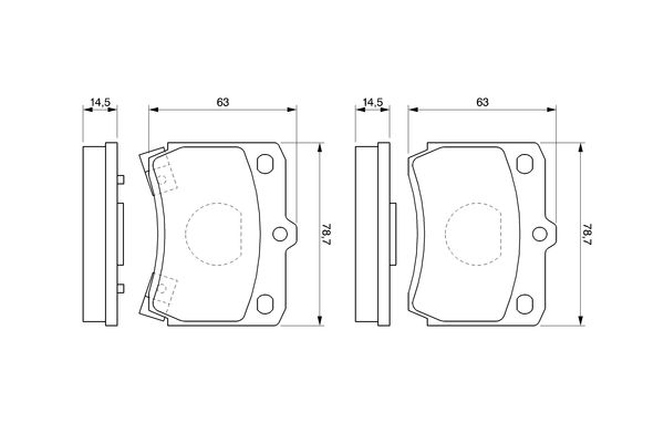 Brake Pad Set, disc brake - 0 986 493 550 BOSCH