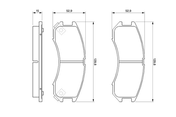 Brake Pad Set, disc brake - 0 986 493 790 BOSCH