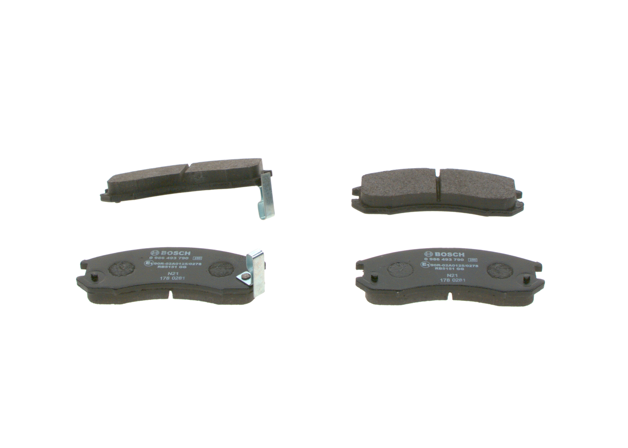 Brake Pad Set, disc brake - 0 986 493 790 BOSCH