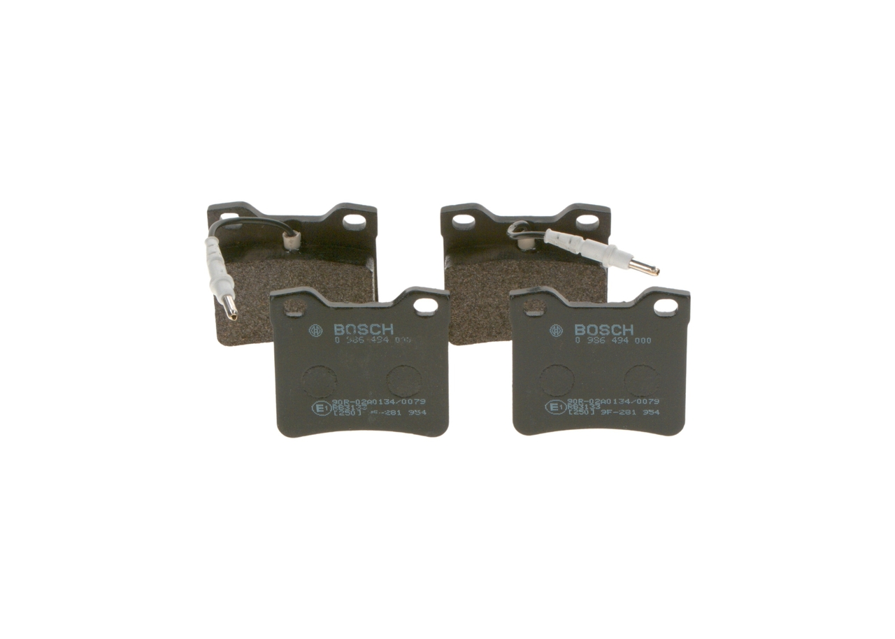 Комплект тормозных колодок, дисковый тормоз - 0 986 494 000 BOSCH