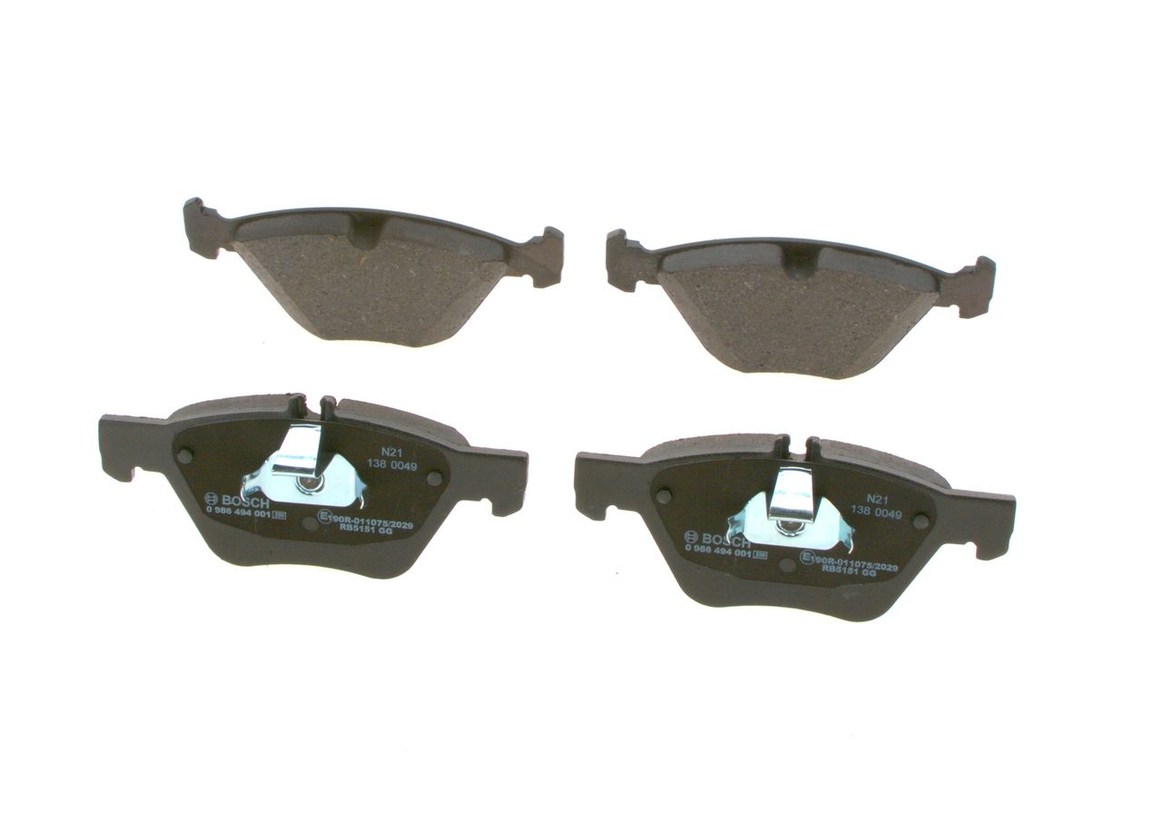 Bremsbelagsatz, Scheibenbremse - 0 986 494 001 BOSCH