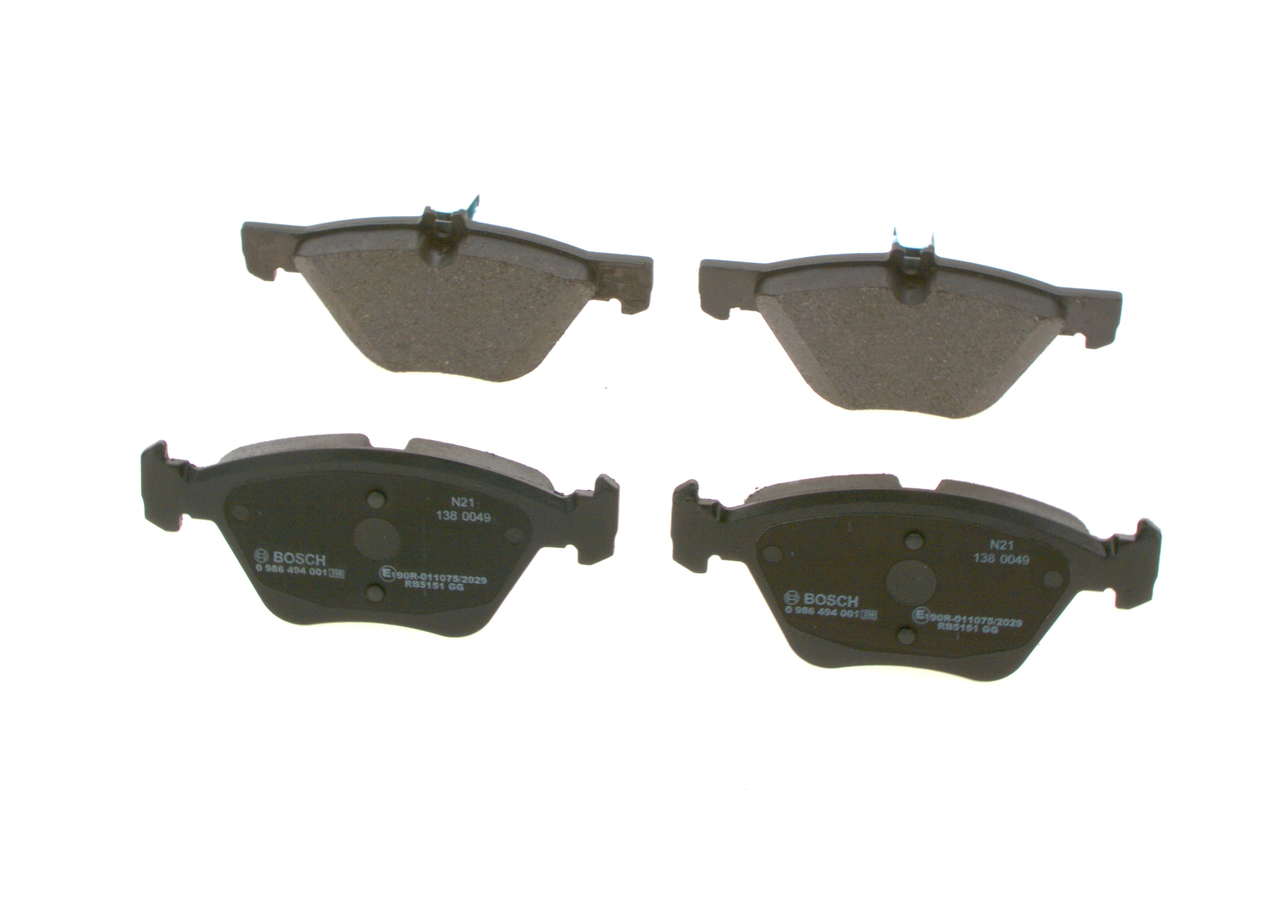 Brake Pad Set, disc brake - 0 986 494 001 BOSCH