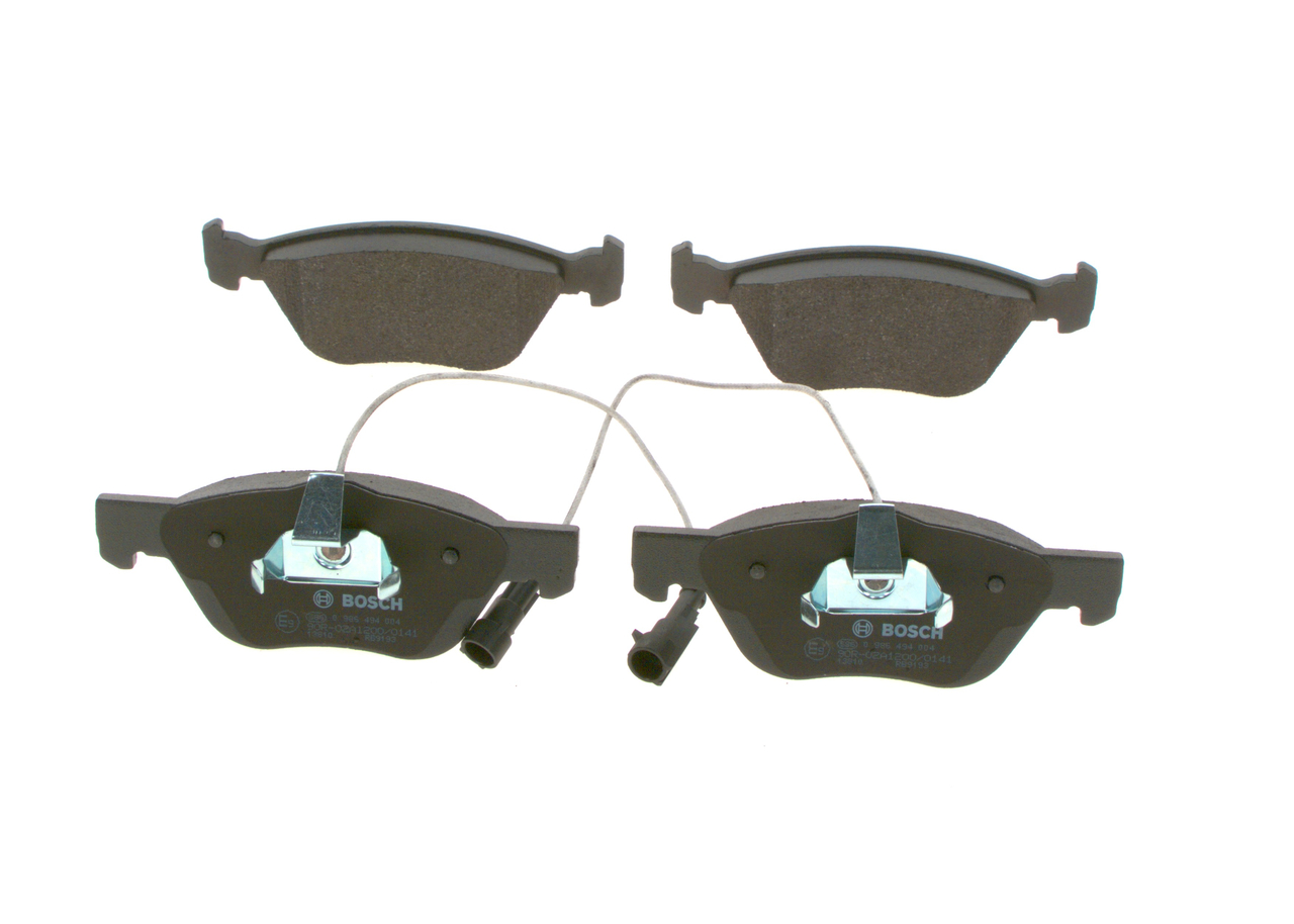Комплект тормозных колодок, дисковый тормоз - 0 986 494 004 BOSCH