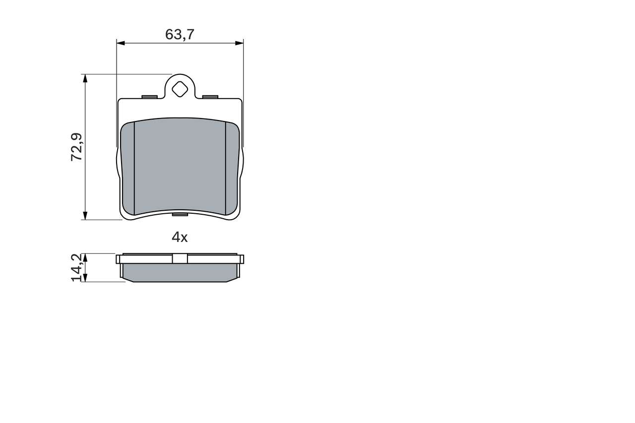 Brake Pad Set, disc brake - 0 986 494 016 BOSCH
